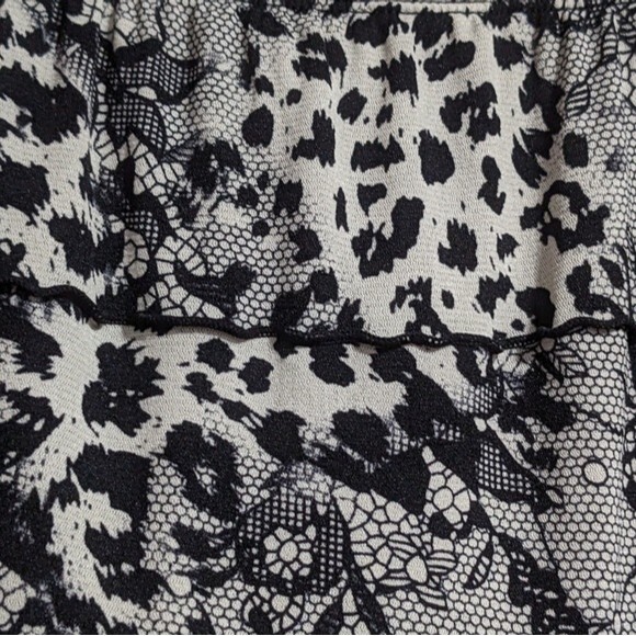 Style & Co Dani Animal Pull On Skirt Black White Pattern Inner Lining Womene 1x - Picture 2 of 10